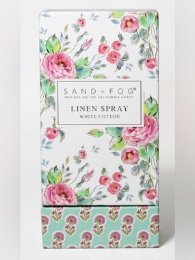 SAND+FOG White Cotton Room / Linen Spray - Floral (Pink & Green)